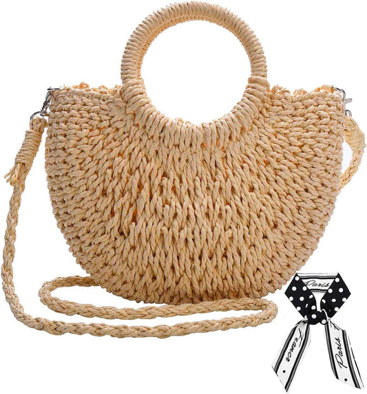 Straw Shoulder Bag For Women Woven Purse Beach Envelope Clutch Straws Wallet