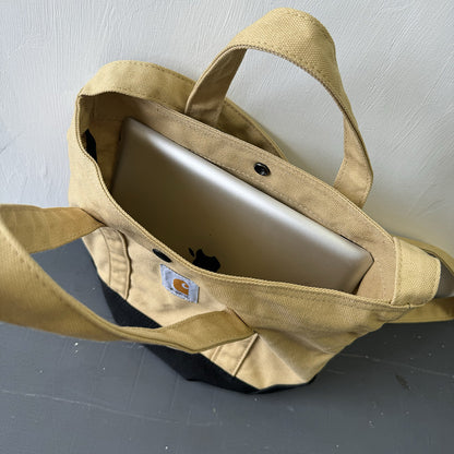 2025 Spliced Wear-Resistant Casual American Workwear Crossbody Canvas Bag