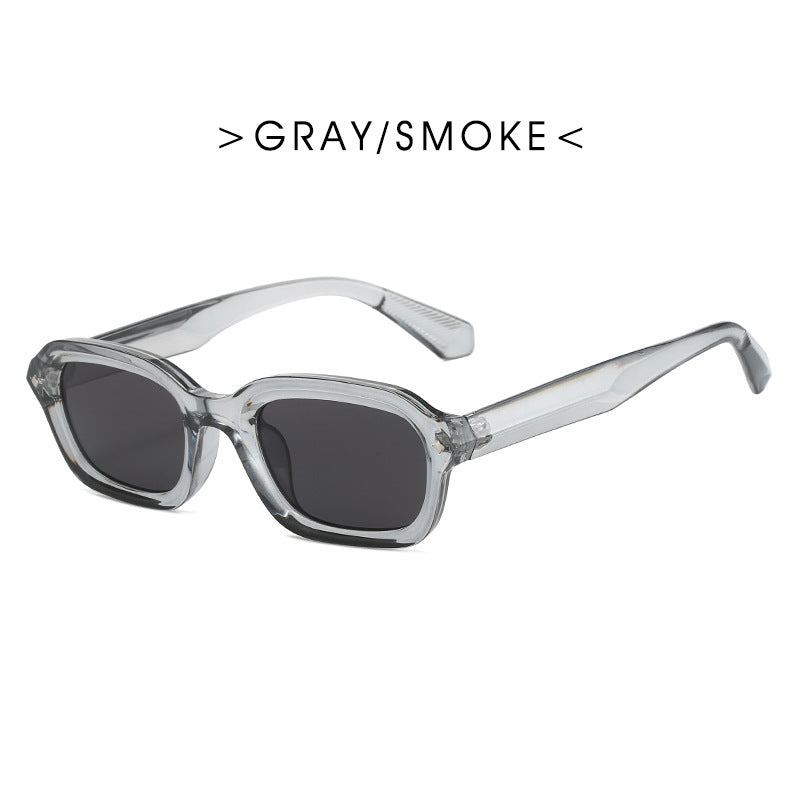 Retro high-end narrow frame square sunglasses