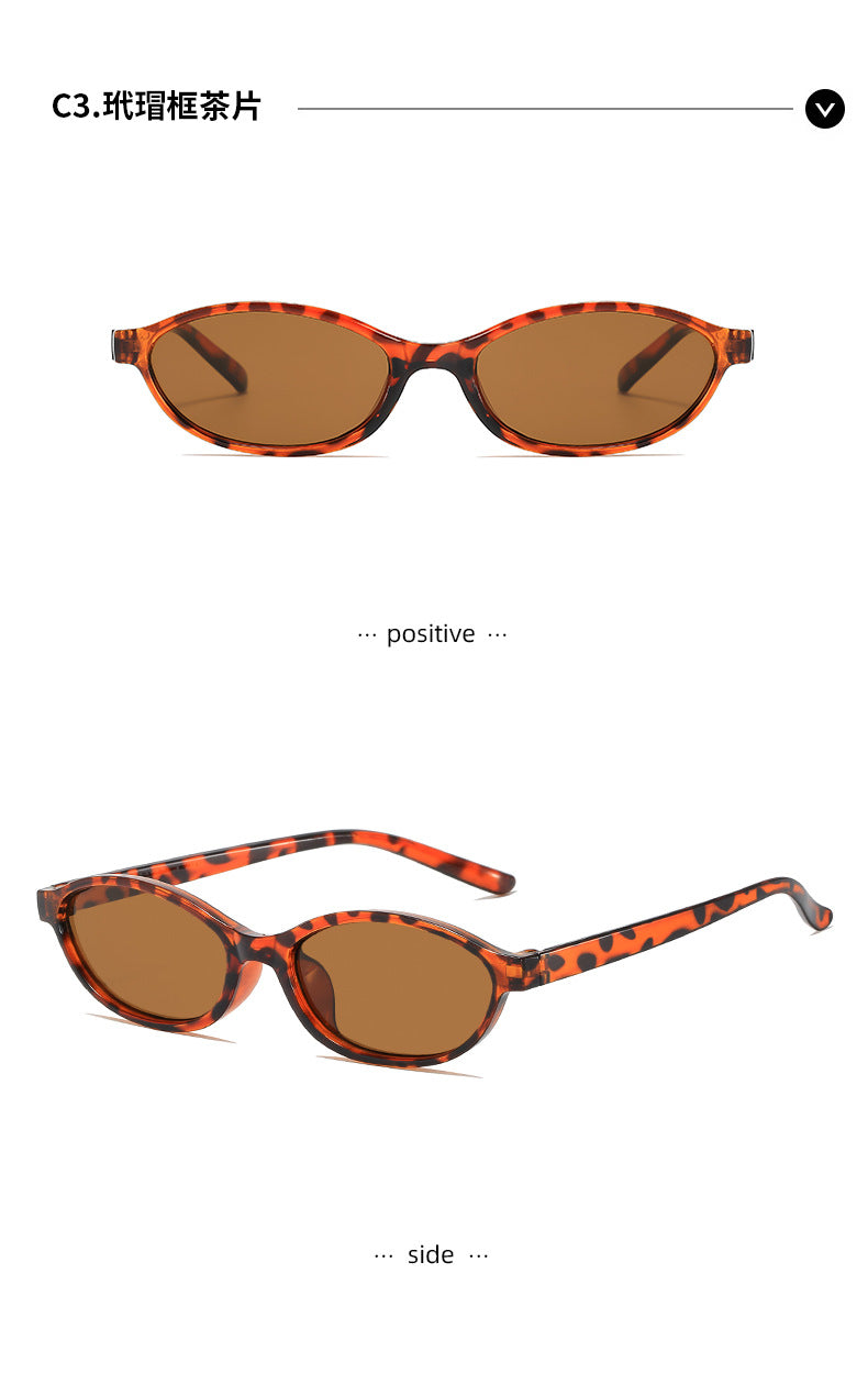 British Retro Oval Frame Sunglasses