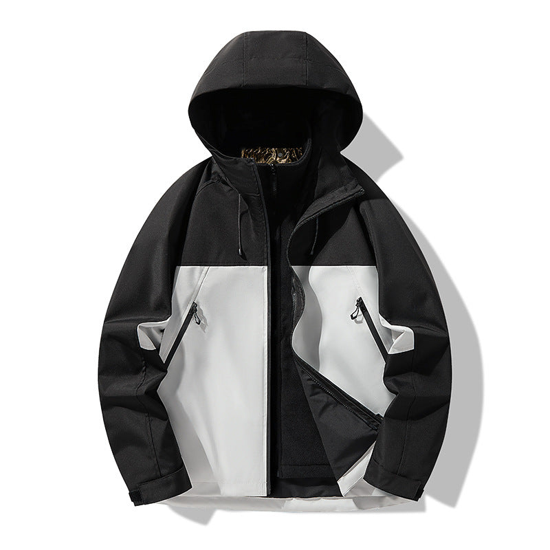 3-in-1 Waterproof Windproof Jacket Fleece Lined Outdoor Couple Hiking Jacket