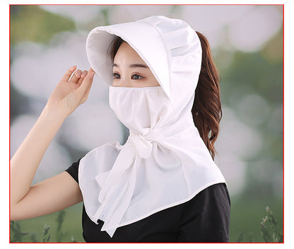 Sunshade Mask Outdoor UV Protection Integrated Sun Hat