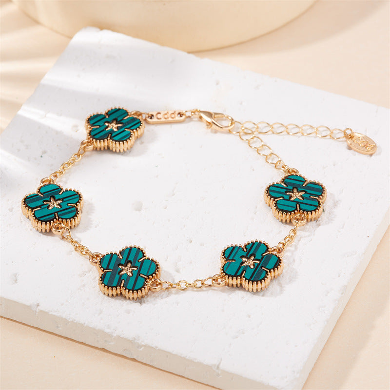 Double-sided Five Small Flower Bracelet