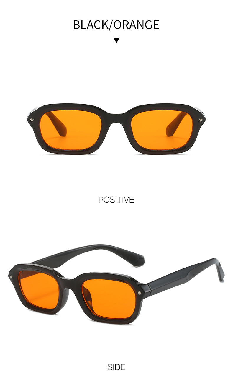 Retro high-end narrow frame square sunglasses