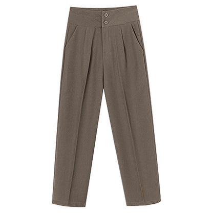 Spring Summer High Waist Slimming Casual Thin Nine-point Trousers