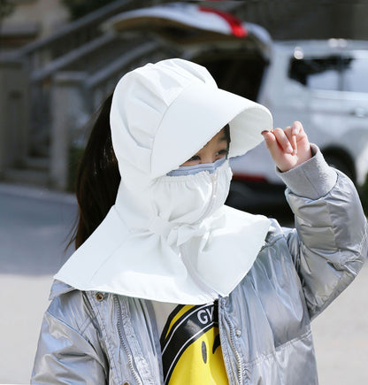 Sunshade Mask Outdoor UV Protection Integrated Sun Hat