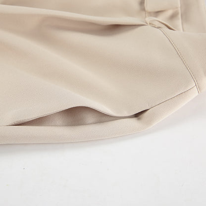 Spring and Summer retro V-Neck Sleeveless Suit Long Pants Set