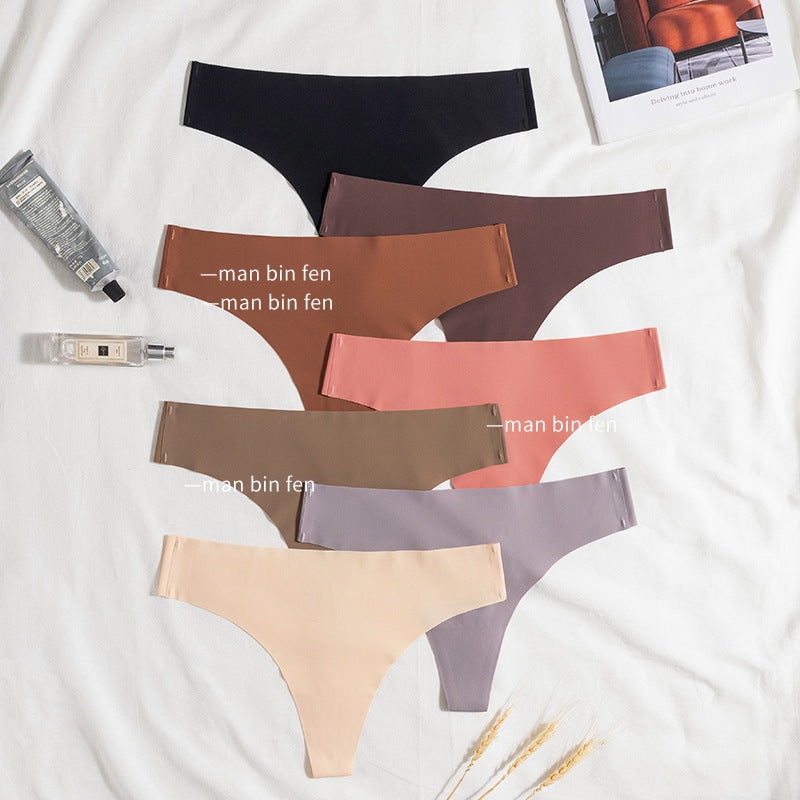 T-shaped Seamless Skin-friendly Bare-feel Sports Yoga Invisible Underwear