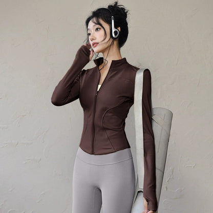 Grgr Sun Protection Quick-Dry Slim Fit Breathable High Elastic Yoga Wear