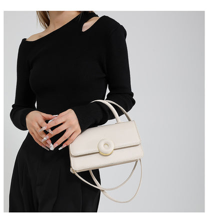 One-Shoulder Simple Crossbody Portable Small Square Bag
