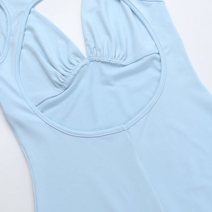 Elegant Sexy Slim V-neck Backless Slim Dress
