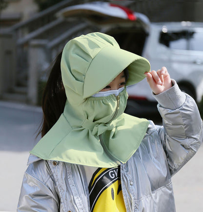 Sunshade Mask Outdoor UV Protection Integrated Sun Hat