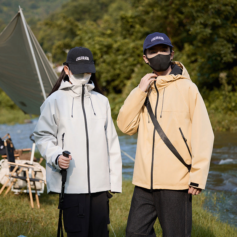 3-in-1 Waterproof Windproof Jacket Fleece Lined Outdoor Couple Hiking Jacket