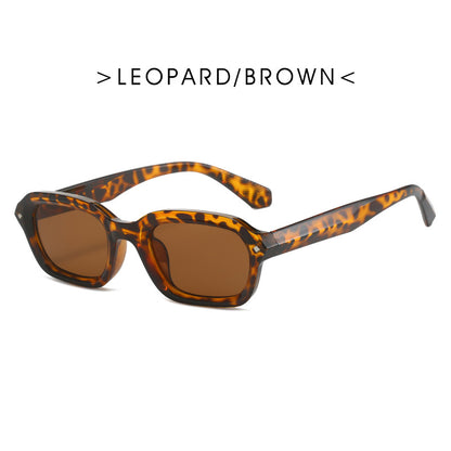 Retro high-end narrow frame square sunglasses