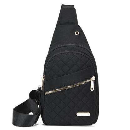 Simple Women's Multi-layer Embroidery Large Capacity Outdoor Casual Crossbody Bag