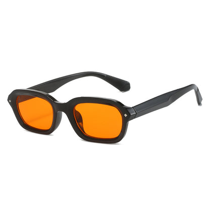 Retro high-end narrow frame square sunglasses