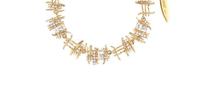 Braided Zircon Hollow Bracelet
