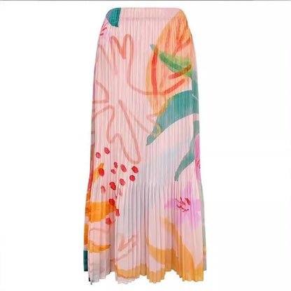 Pleated Series A-line Skirt High-end Feel Half Skirt