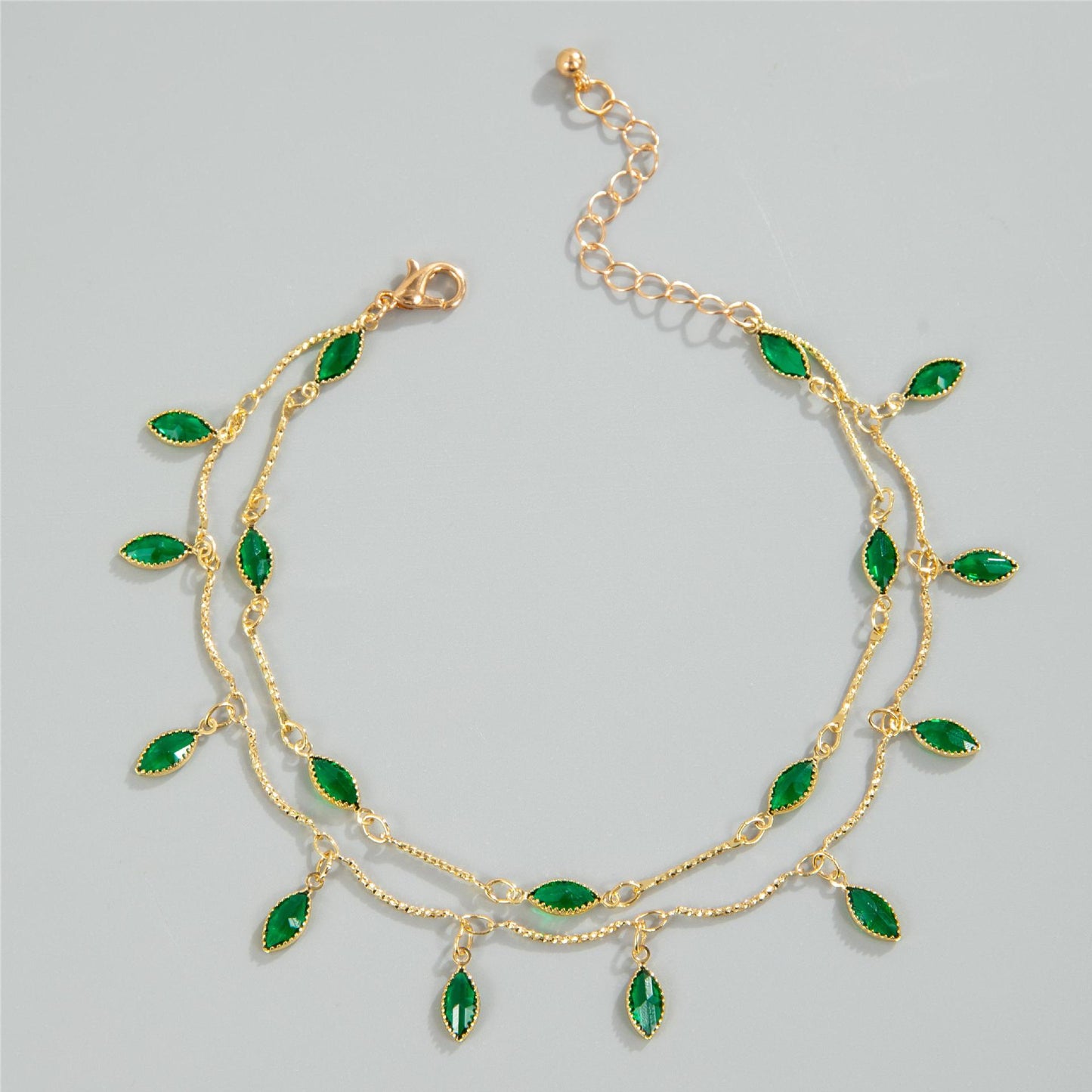 Zircon Water Drop Geometric Tassel Necklace