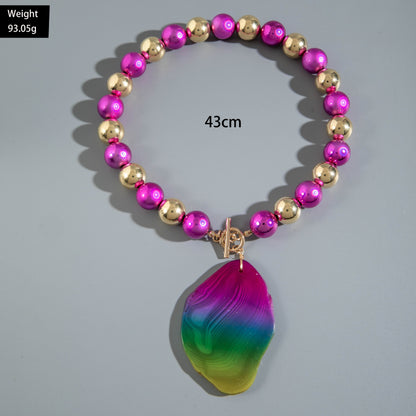 Exaggerated Acrylic Alloy Cherry Necklace